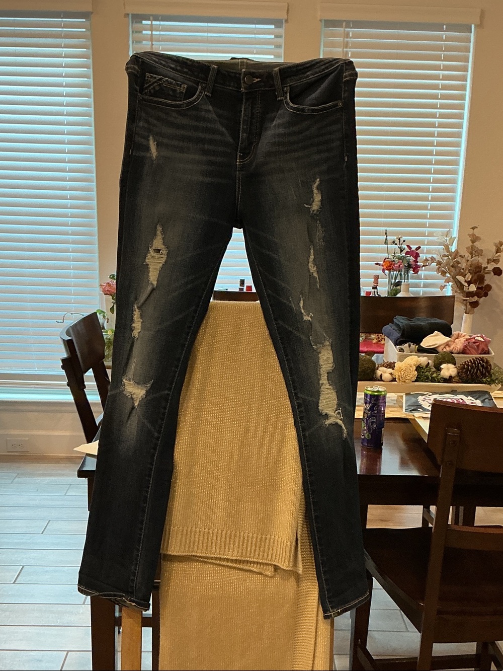 Buckle Women's Distressed Straight Leg Jeans - Black